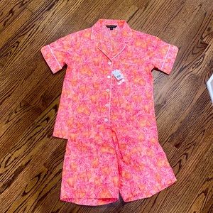 NWT Brooks Brothers!! Fancy supima Cotton vintage lamb print shorts pj set.